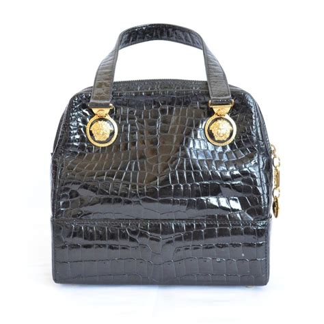 versace bag vintage crocodile|vintage gianni Versace handbags.